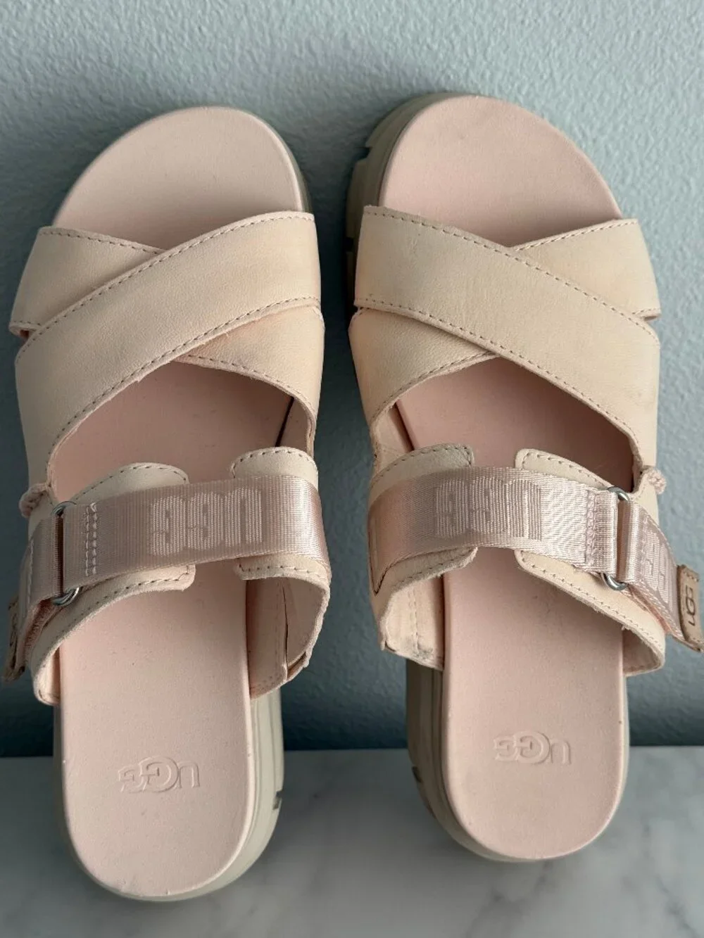 UGG® Ashton Platform Slide Sandal, ROSY BEIGE